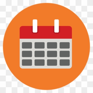 Calendar - Calendar Icon Png Round Clipart