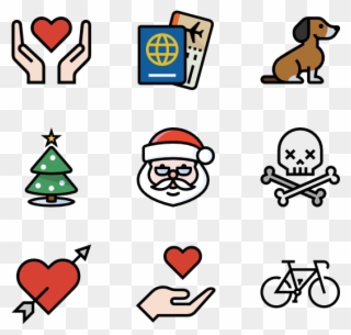 Miscellaneous - Christmas Reindeer Icons Png Clipart