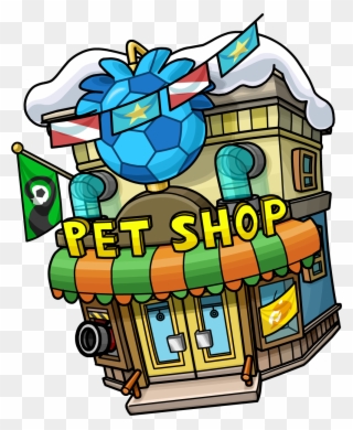 Penguin Cup Pet Shop Exterior - Club Penguin Pet Shop Clipart