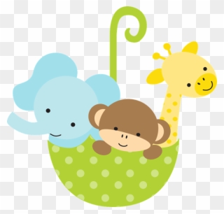 Safari & Zoo - Animalitos Para Baby Shower Clipart