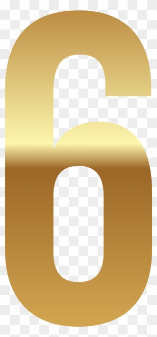 Clipart Numbers Six - Golden Number 6 Png Transparent Png