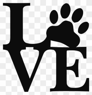 Welcome - Love Paw Print Svg Clipart