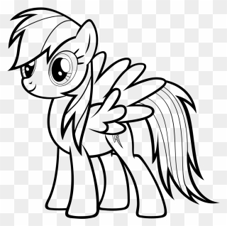 Rainbow Dash Coloring Pages - My Little Pony Drawing Rainbow Dash Clipart