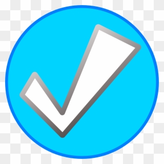 Blue Check Mark With Circle Clipart