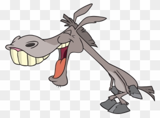 Hilarious Clipart Clip Art Free Library - Laughing Donkey Cartoon - Png Download