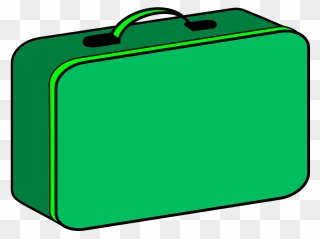 Lunch Box Clipart Transparent - Green Lunch Box Cartoon - Png Download