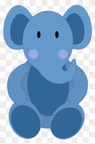 Clipart Baby Elephant Intended For Baby Elephant Clipart - Baby Stuffed Purple Elephant Greeting Cards - Png Download