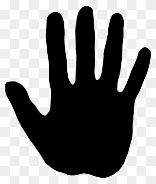 Hand Finger Silhouette Thumb Arm - Hand Sign To Stop Clipart