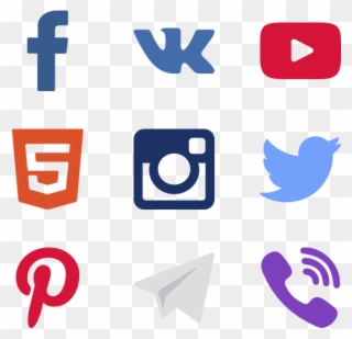 Delete Button Clipart Social Media - Social Media Logos Transparent - Png Download