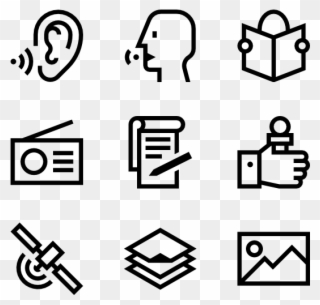 Vector Newspaper Black And White - Icons Application Clipart