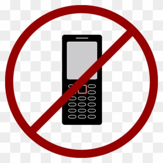 No Cell Phone - Phone With X Through Clipart