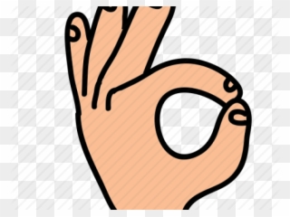 Hand Gesture Clipart Ok Symbol - Cartoon Hand - Png Download