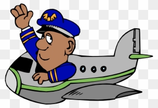 Png Black And White Library Dodgy Plane Kids Turbulence - Airplane With Pilot Cartoon Clipart