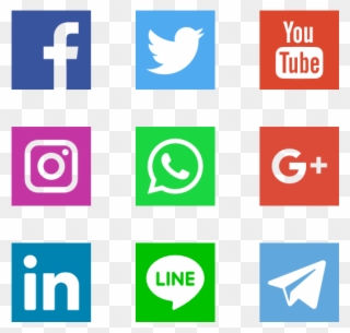 Delete Button Clipart Social Media - Social Media Icon Black - Png Download