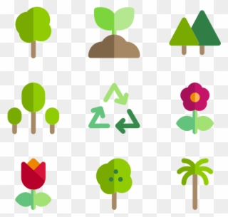 Social Media Clipart Colourful Tree - Flaticon Ecology - Png Download