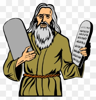 Moses Clipart Ten Commandment Tablet - Technically Moses Was The First Person - Png Download