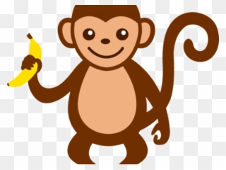 Funny Clipart Banana - Monkey Clipart - Png Download