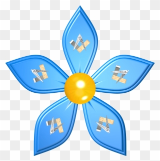 Clipart Not Perfect - Masonic Forget Me Not Flower - Png Download