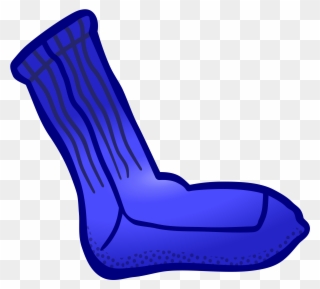 School Clipart Sock - Blue Sock Clip Art - Png Download