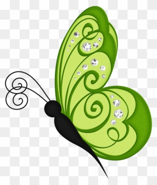 Pin By Mariel Fajardo On Baby Showe - Butterfly Green Clip Art - Png Download