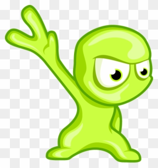 Weird Clipart Funny Alien - Made Up Cartoon Characters - Png Download
