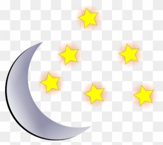 Luna Con Estrellas Animadas Clipart