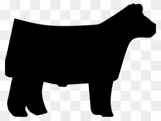 Market Steer Cliparts - Show Steer Silhouette Color - Png Download