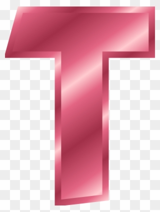 Alphabet Letter T - Letter T Color Pink Clipart