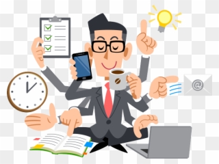 Consultant Clipart Cartoon - Multi Task - Png Download