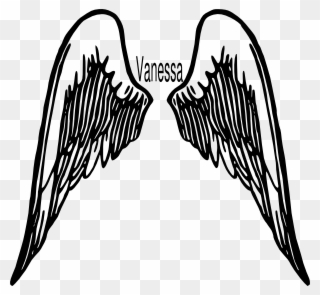 Vanessa Clip Art At Clker - Angel Wings Png Clipart Transparent Png