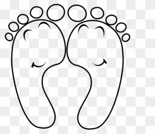 Drawing Footprints Female Clipart Library Library - Toes Images Black And White - Png Download