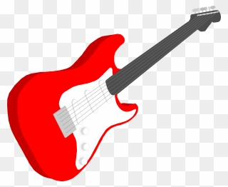Bass Guitar Clipart Musical Instrument - Cartoon Electric Guitar Clipart - Png Download