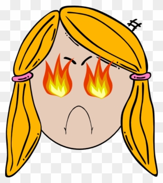 Mean Faces Clip Art - Angry Woman Face Cartoon - Png Download