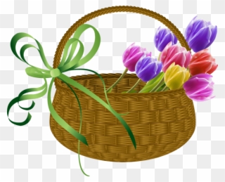 Information And Clip Art About Tulips - May Baskets Clip Art - Png Download