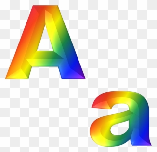Alphabet A Abc - Lettre A Arc En Ciel Clipart