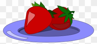 Strawberry Clip Art - Plate Of Strawberries Clipart - Png Download