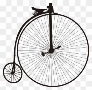 Victorian Era Penny-farthing History Of The Bicycle - Bike Wheel Clipart