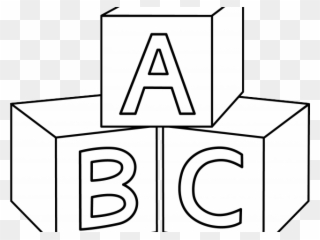 Abc Blocks Clipart - Coloring Pictures Of Blocks - Png Download