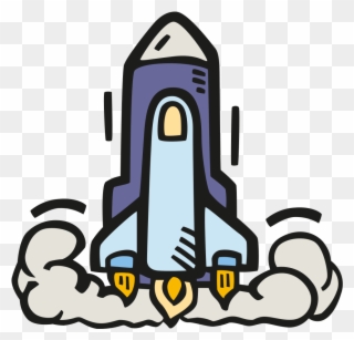 Space Shuttle Launch Icon - Spacecraft Clipart