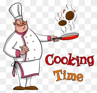 Picture Library Chef Food Pan Time Transprent Png - Cooking Chef Cartoon Clipart