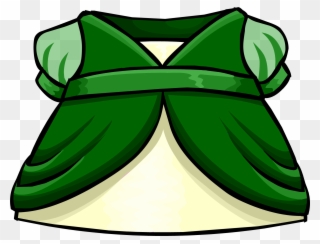 Emerald Dress - Club Penguin Princess Dress Clipart