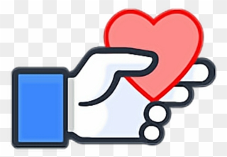 Like Heart Hand Ftestickers Stickers Autocollants Smil - Thumb Facebook Like Stickers Clipart