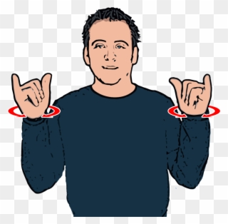 The Centre Handshape Is Based On The Sign For 'walsall' - British Sign Language Bye Clipart