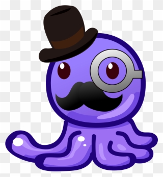 Open - Gentleman Octopus Clipart