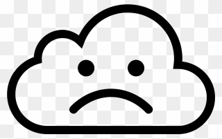 Sad Cloud Icon Clipart