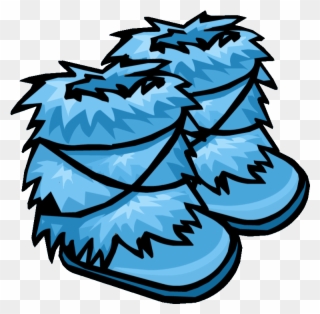 Blue Fuzzy Boots - Club Penguin Boots Clipart