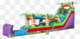 51' Tropical Paradise Inflatable Water Slide Rentals - Chronic Cellars Purple Paradise Zinfandel Clipart