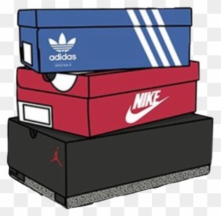 Shoe Shoes Shoeboxes Nike Adidas Jordans Boxes Box - Adidas Jeans Black And Blue Clipart