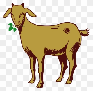 Free Goat Clipart 6, Buy Clip Art - Goat Drawing With Color - Png Download