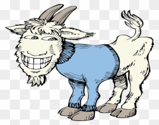 Collection Of Animated Goats Cliparts - Funny Goat Clipart - Png Download